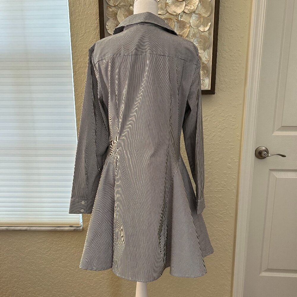 Inc. Navy & White Striped Fitted Shirt Dress - Picture 6 of 6